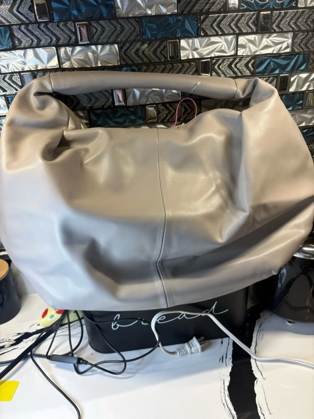 Women's Slouchy Hobo Shoulder Bag - Taupe